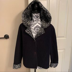 Women’s animal print fleece jacket. Size M
